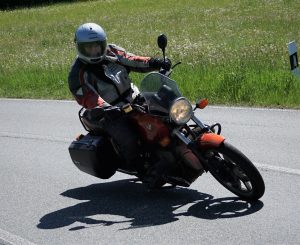 Martin Gudacker auf seinem Motorrad
